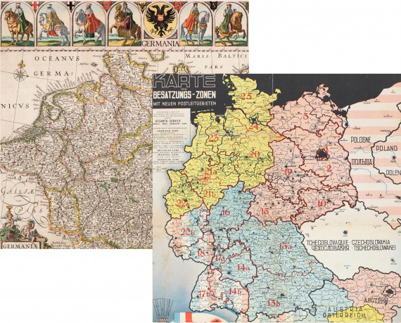 zwei historische Landkarten